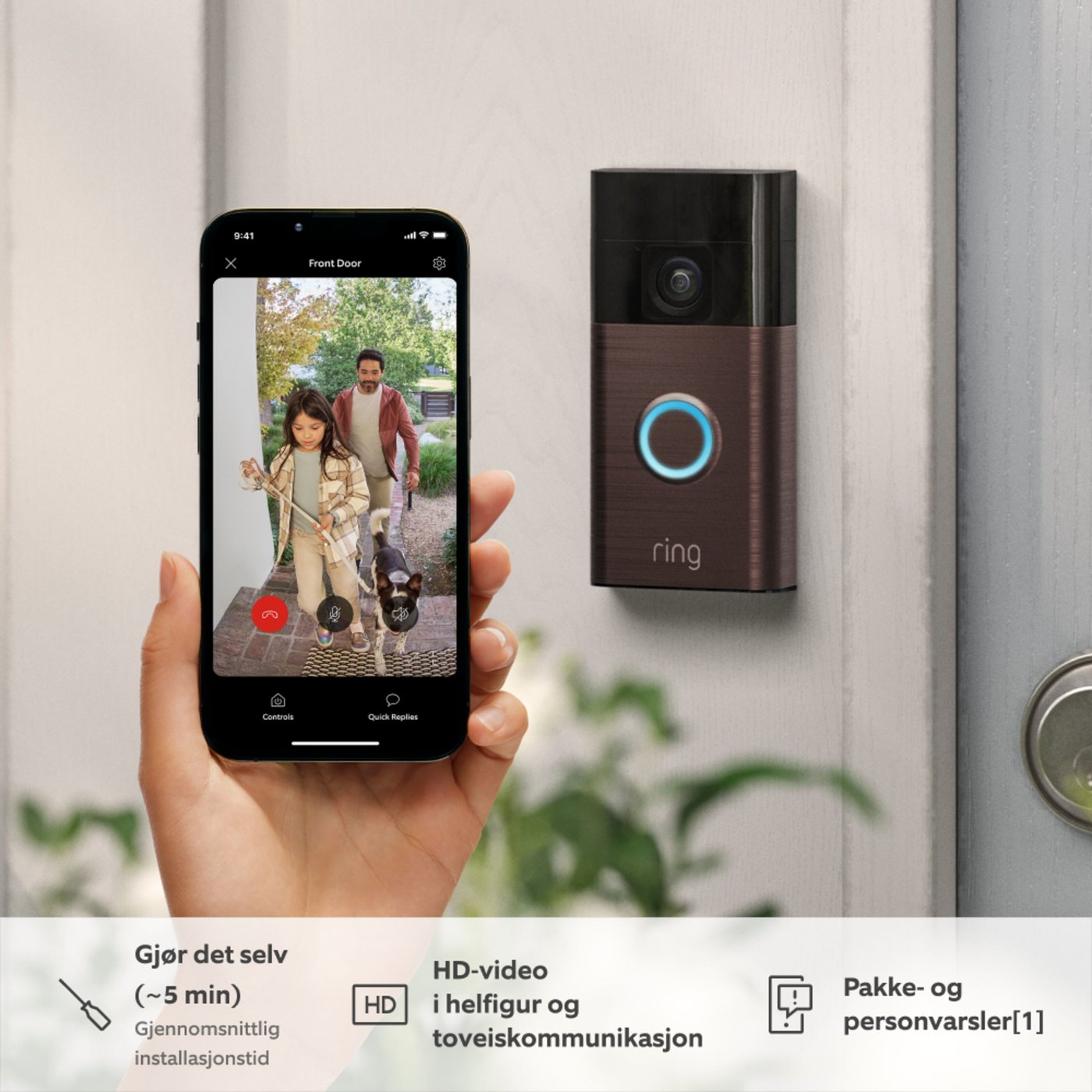 Ring Battery Video Doorbell Venetian Bronze