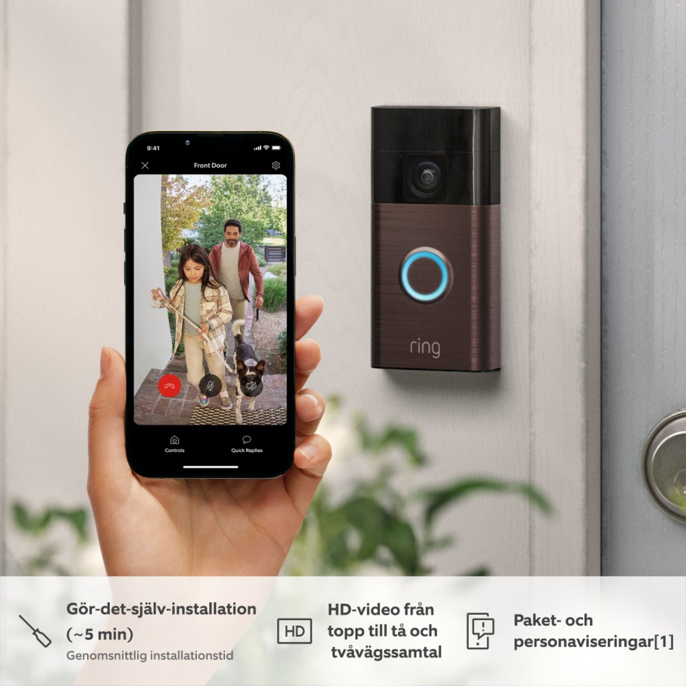 Ring Battery Video Doorbell Venetian Bronze