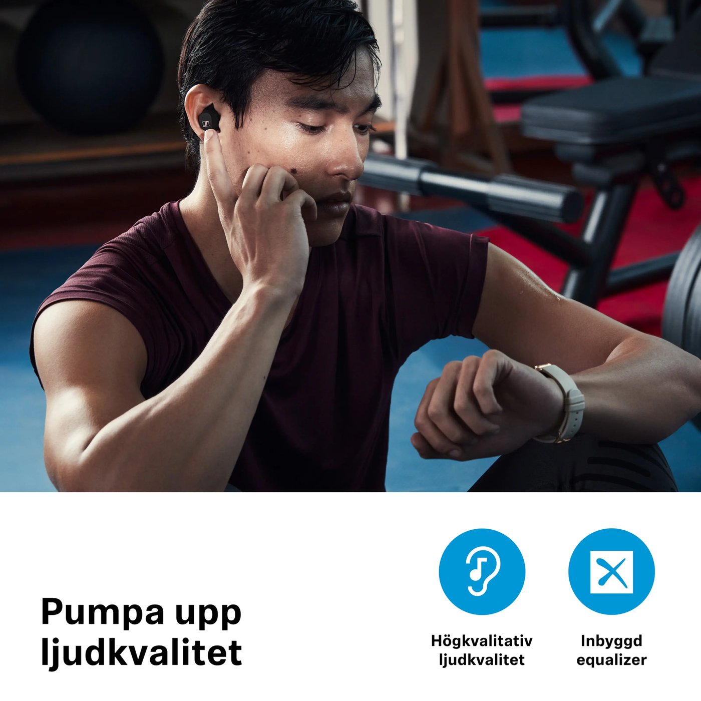 Sennheiser Sport trådløse in-ear-hodetelefoner
