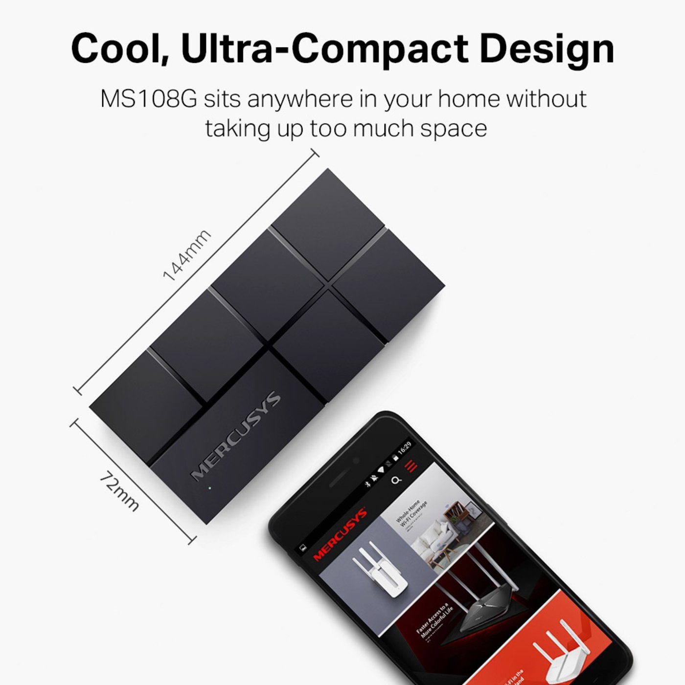 Mercusys Gigabitswitch 8 porter