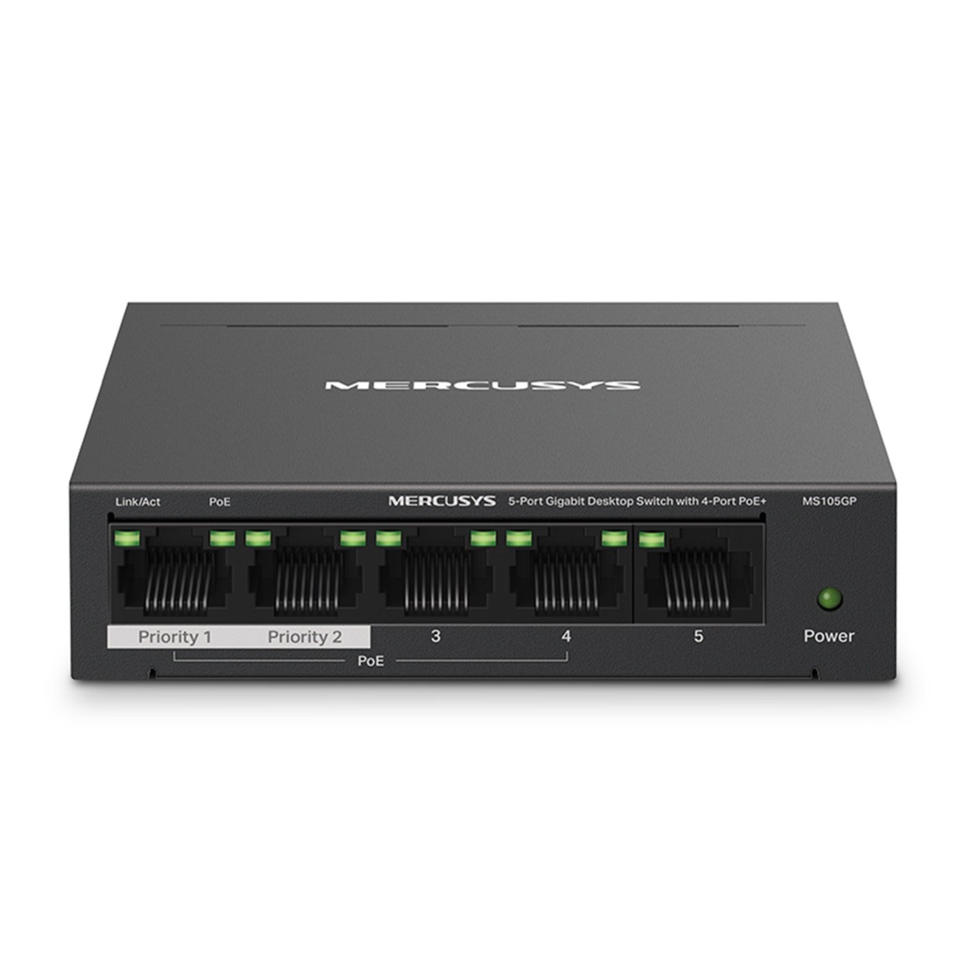 Mercusys MS105GP 5-portars gigabitswitch med POE+
