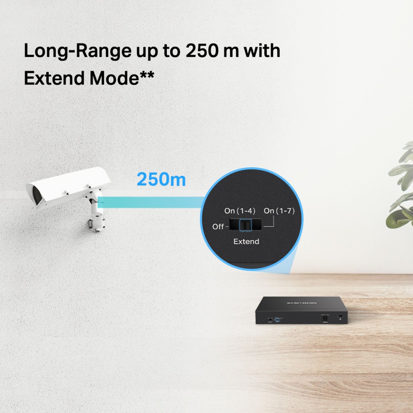 Mercusys MS108GP 8-porters gigabitswitch med POE+