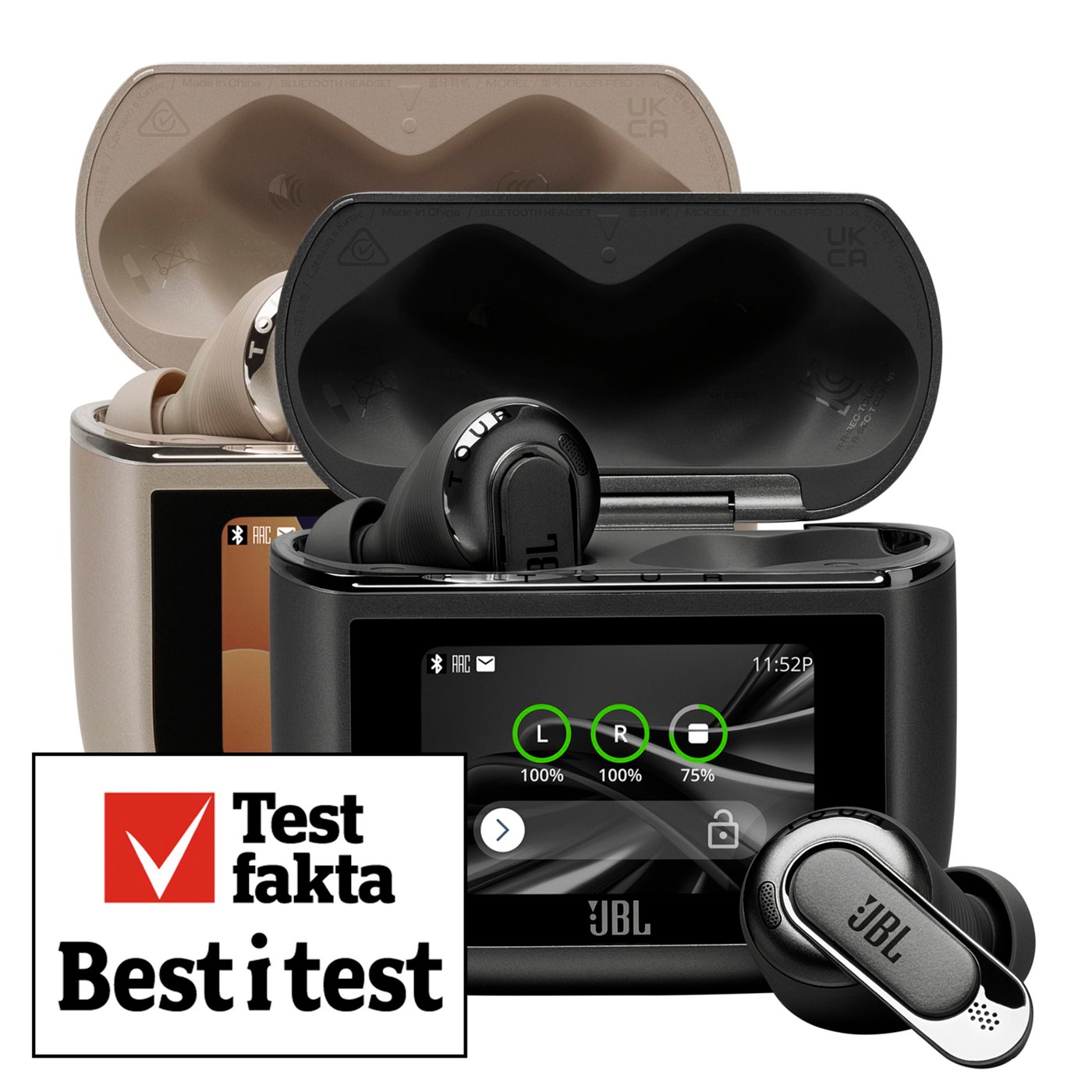 JBL Tour Pro 3 True Wireless in-ear-hodetelefoner Svart