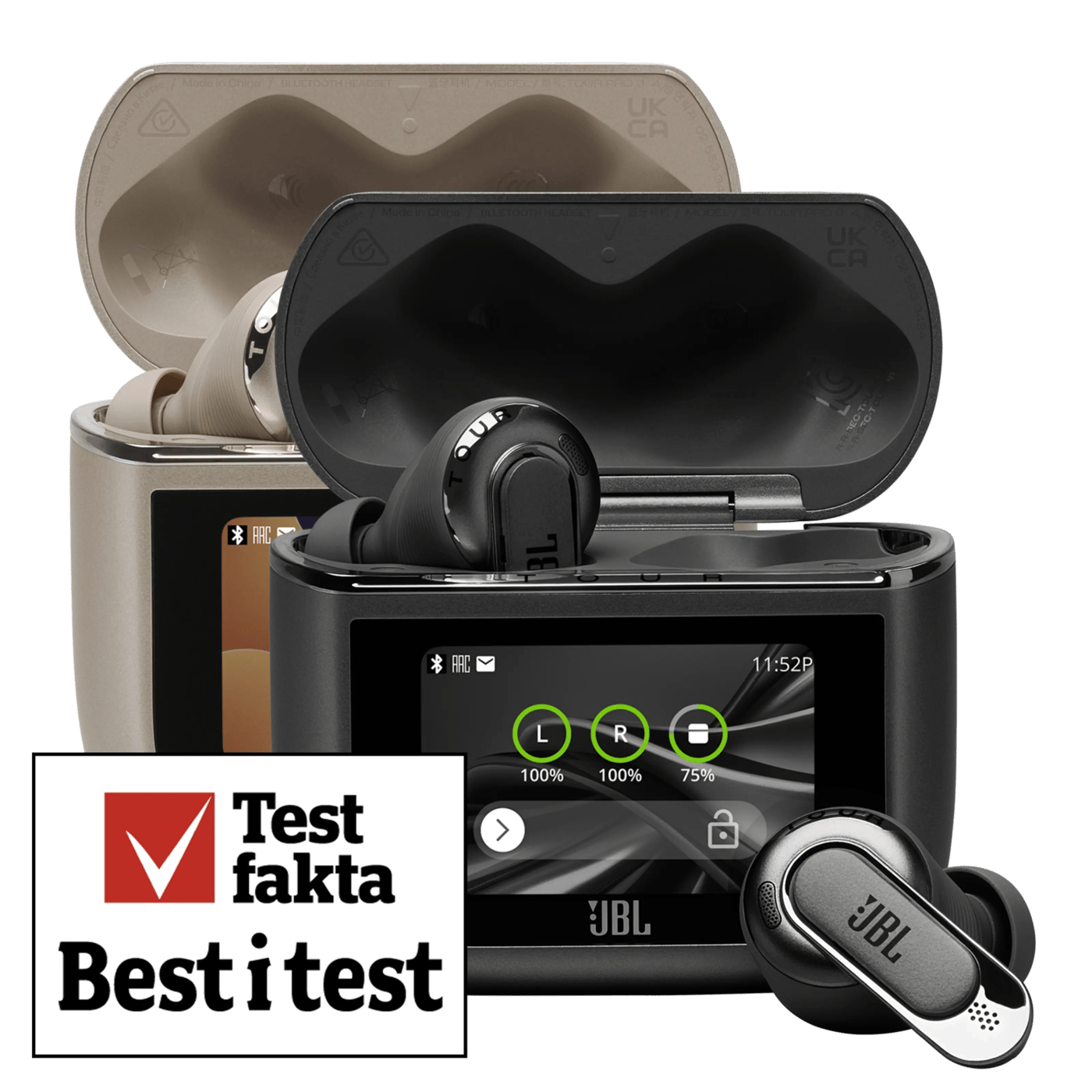 JBL Tour Pro 3 trådløse in-ear-hodetelefoner Latte