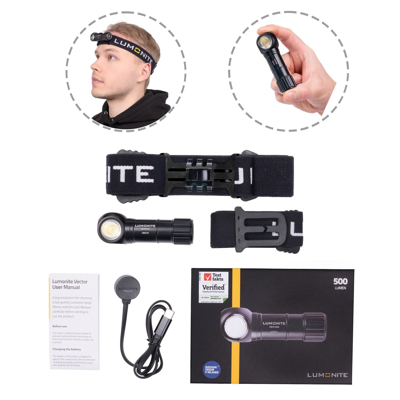 Lumonite Vector V2 Pannlampa 500 lm