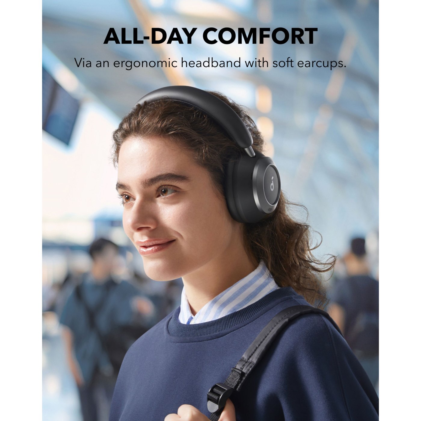 Soundcore Space One Pro trådlösa ANC-hörlurar Jet Black