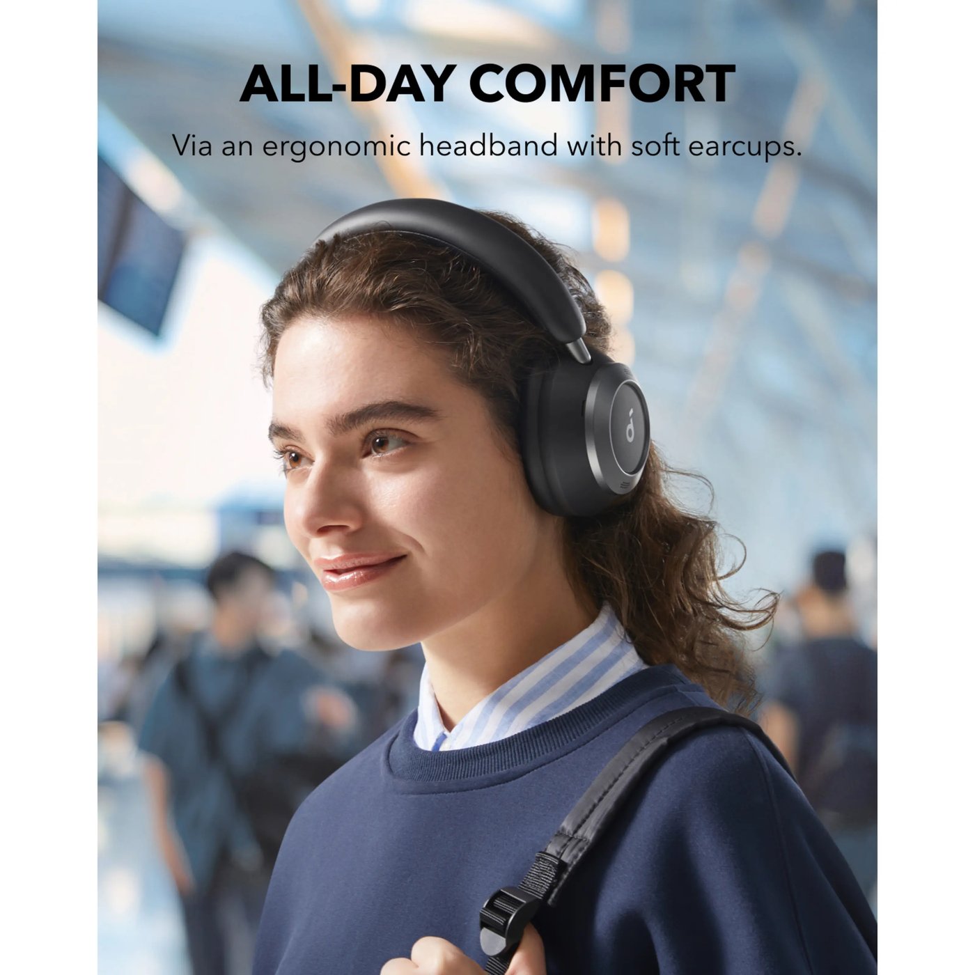 Soundcore Space One Pro Trådløse ANC-hodetelefoner Jet Black