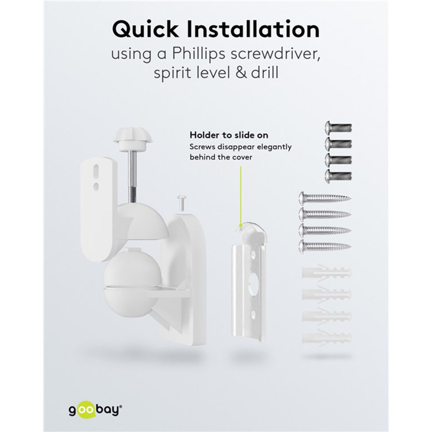 2-pack Högtalarfäste Vit