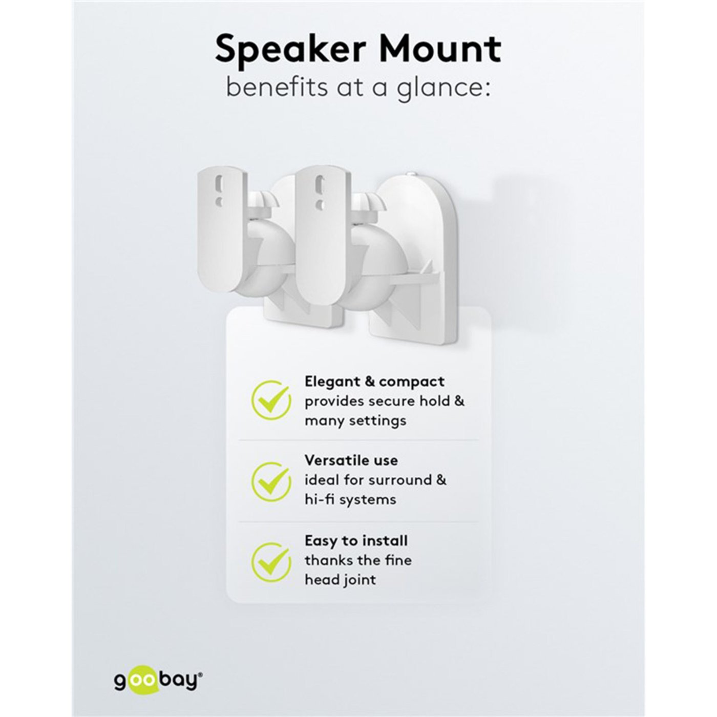 2-pack Högtalarfäste Vit