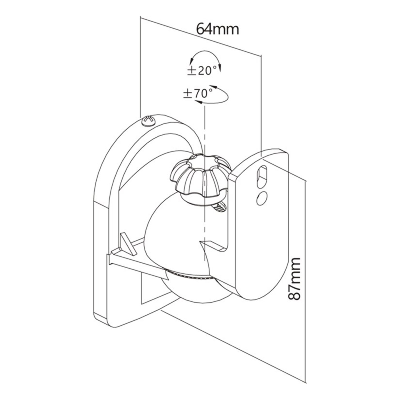 2-pack Högtalarfäste Vit