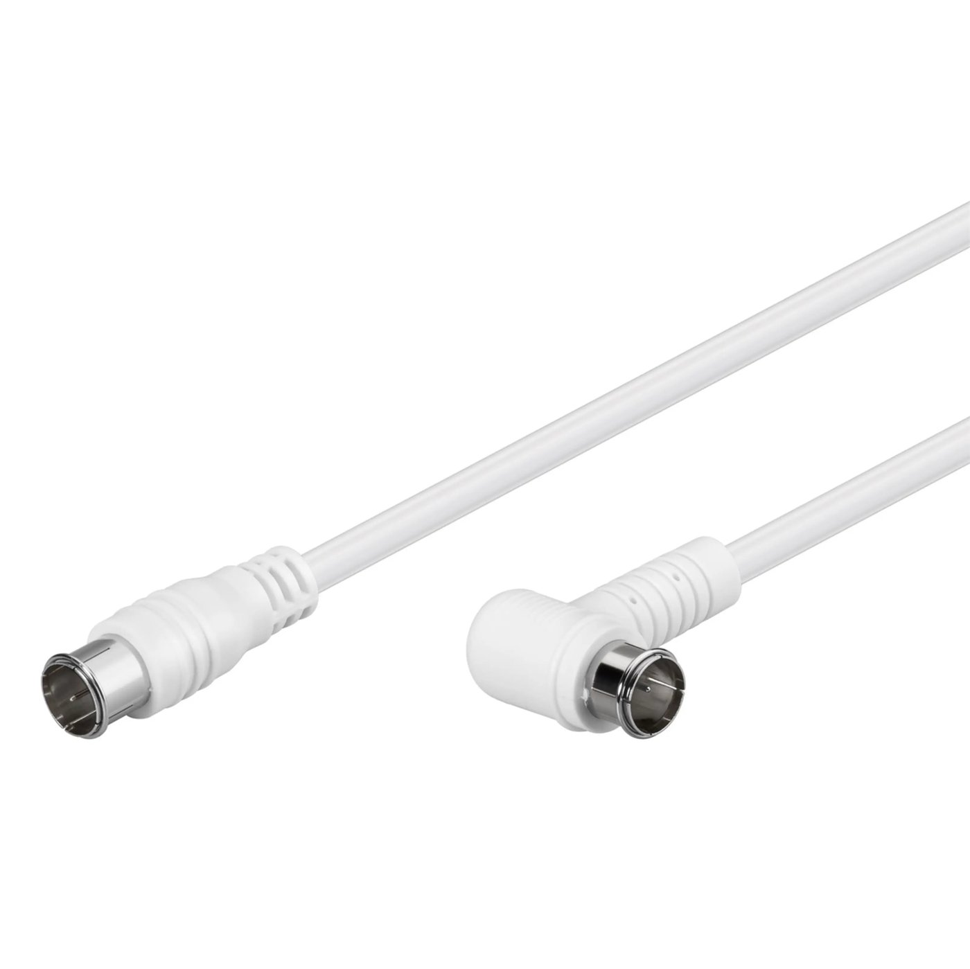 F-kabel Hvit vinklett 5 m