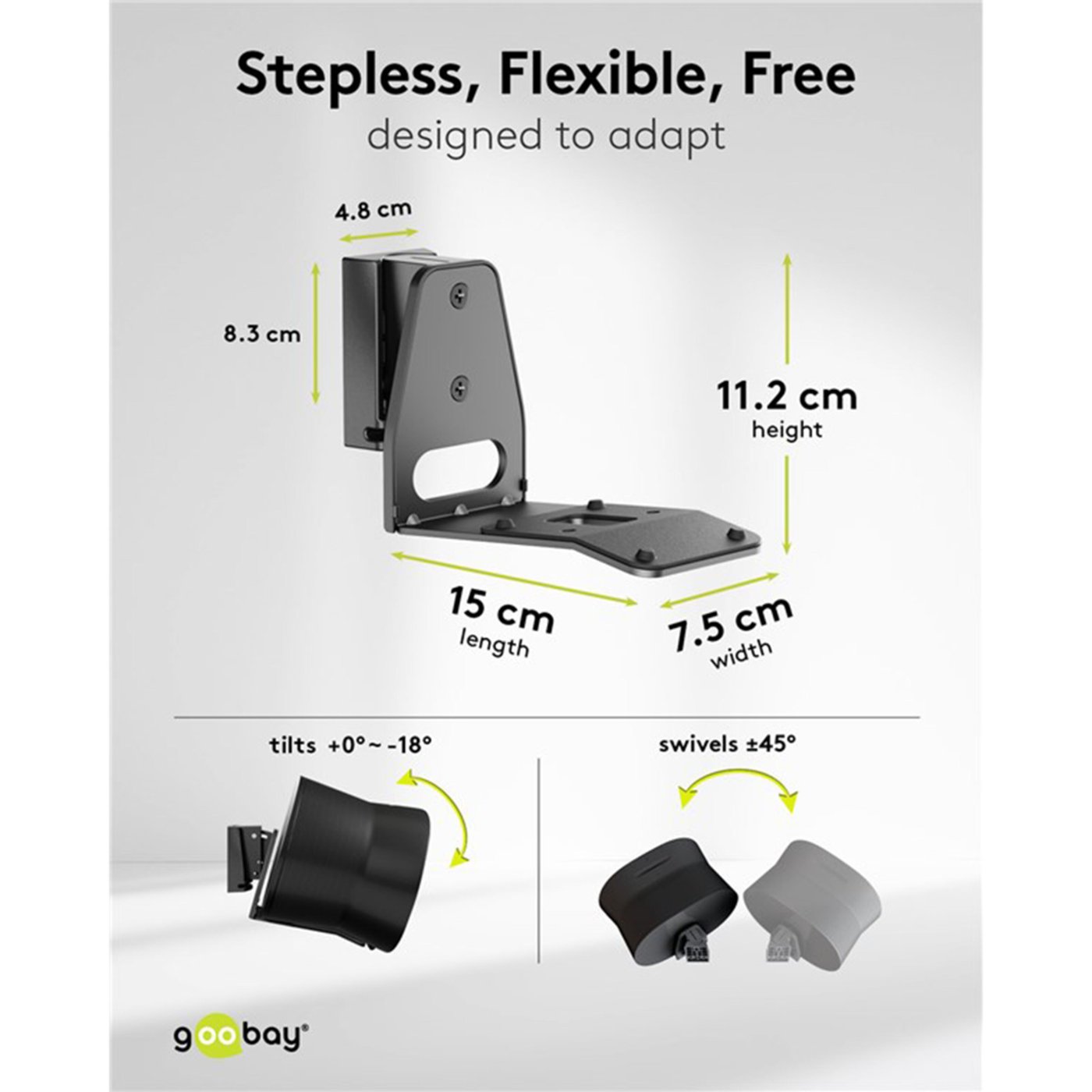 2-pakke Høyttalerfeste for Sonos Era 300 Svart