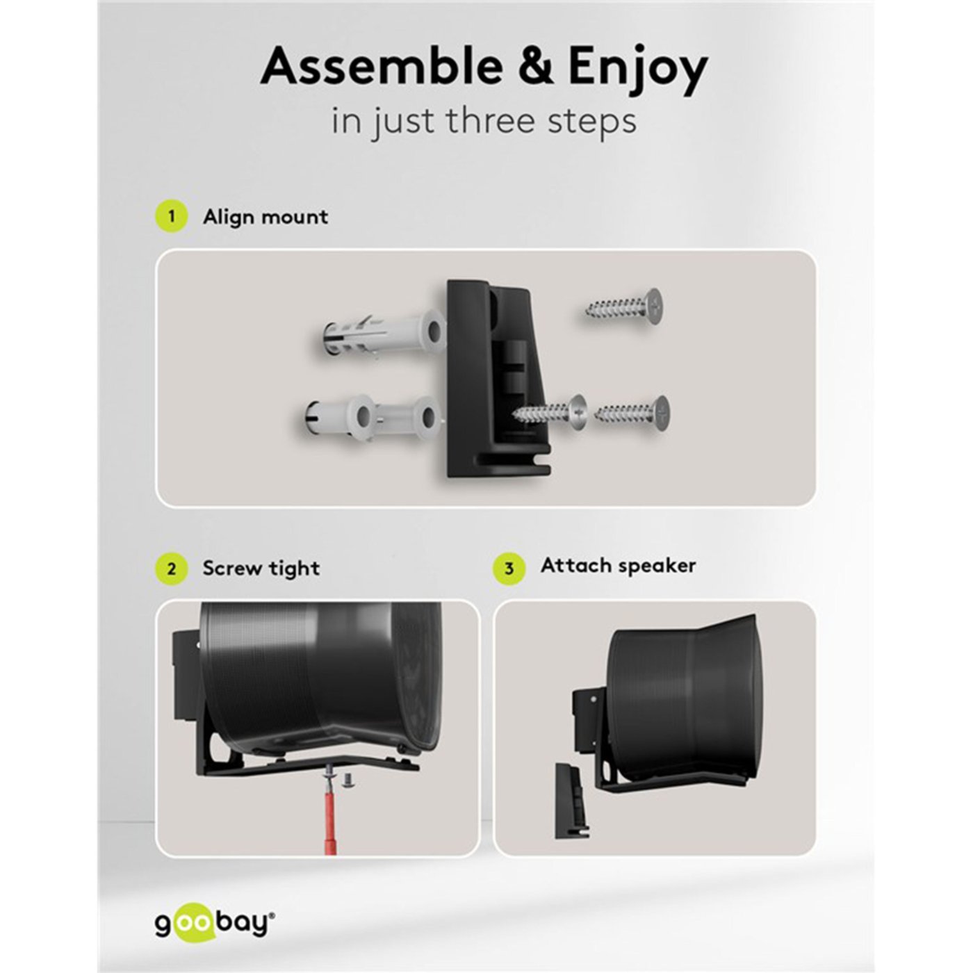 2-pakke Høyttalerfeste for Sonos Era 300 Svart