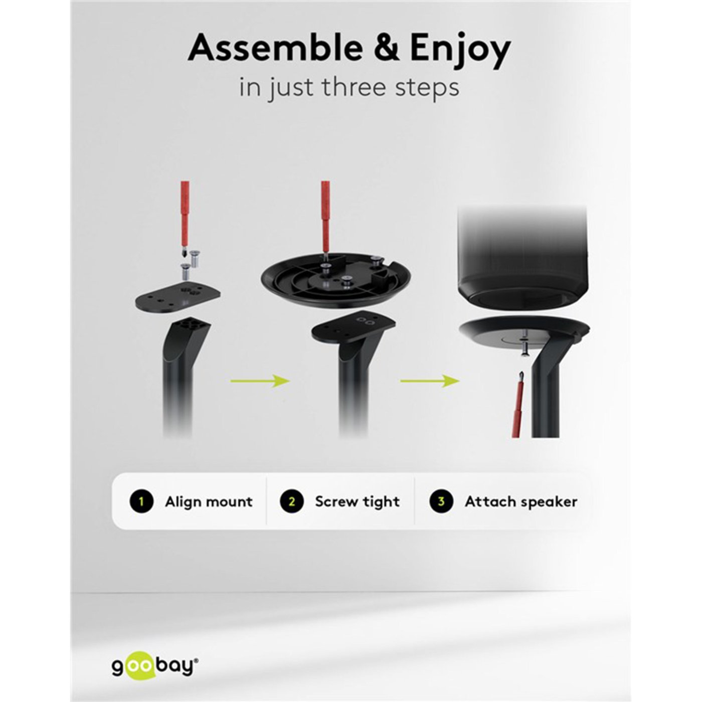 Høyttalerstativ for Sonos Era 100 2-pakke Svart