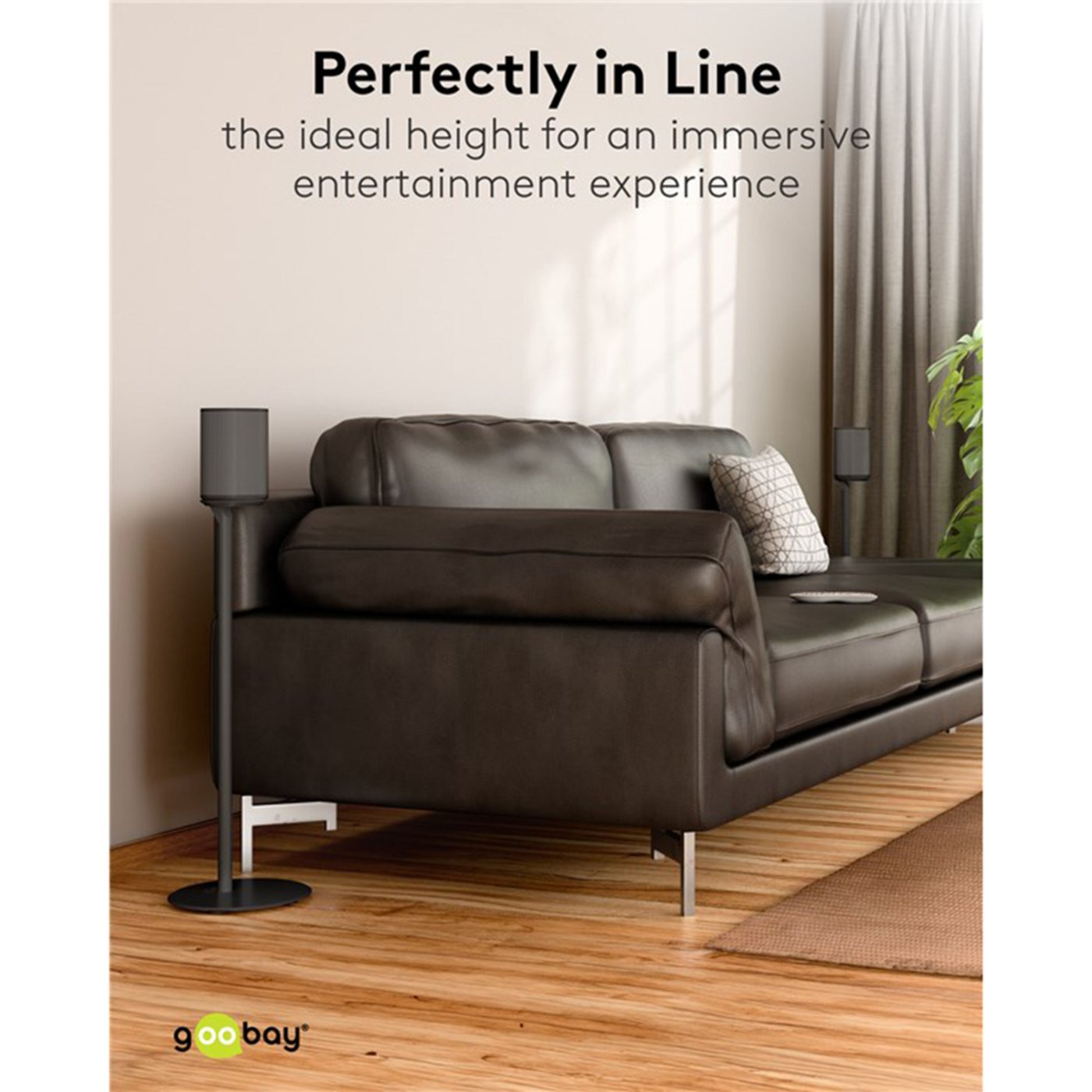 Høyttalerstativ for Sonos Era 100 2-pakke Svart