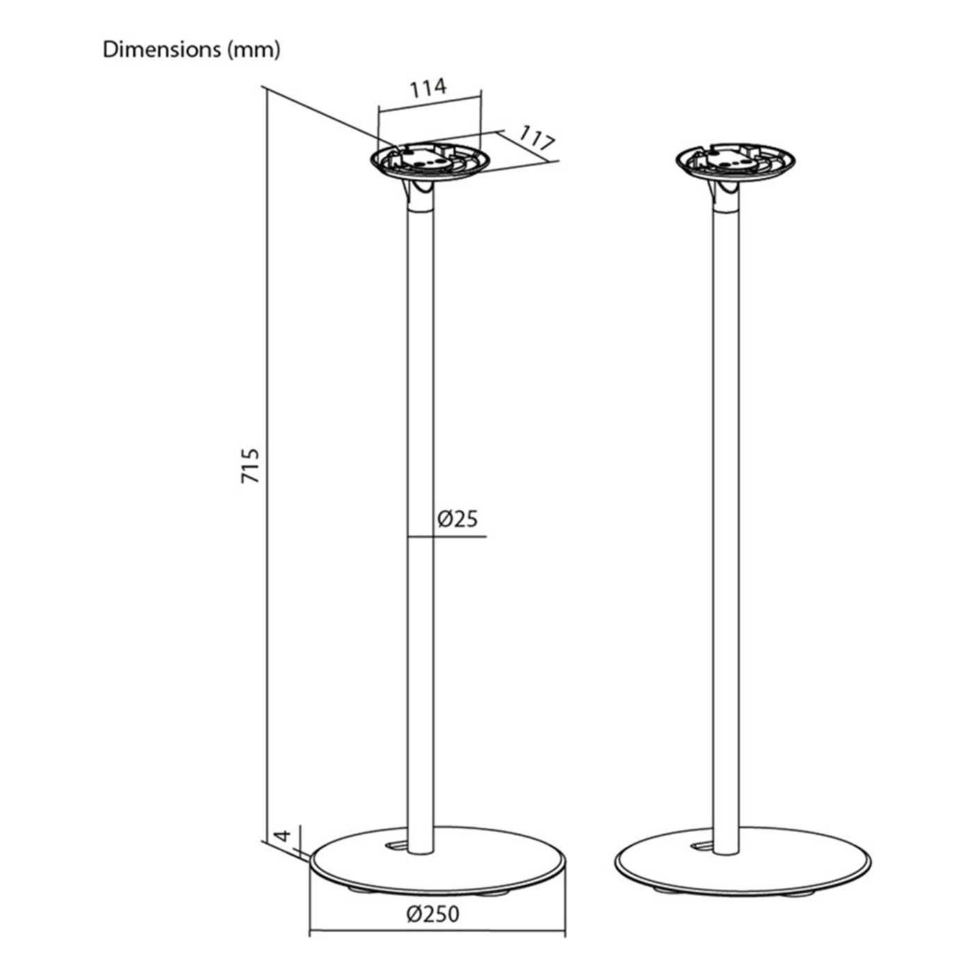 Högtalarställ för Sonos Era 100 2-pack Vit