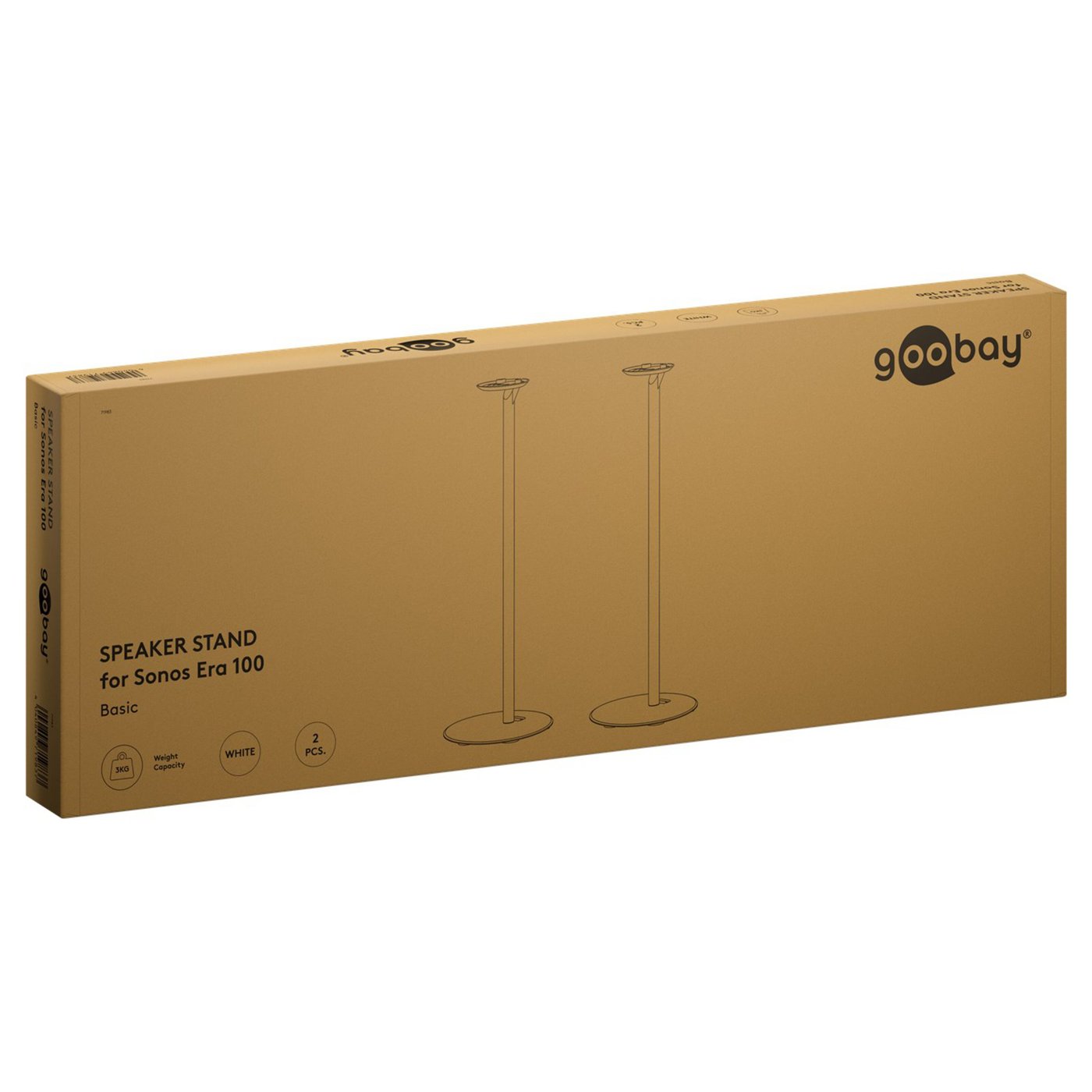 Högtalarställ för Sonos Era 100 2-pack Vit