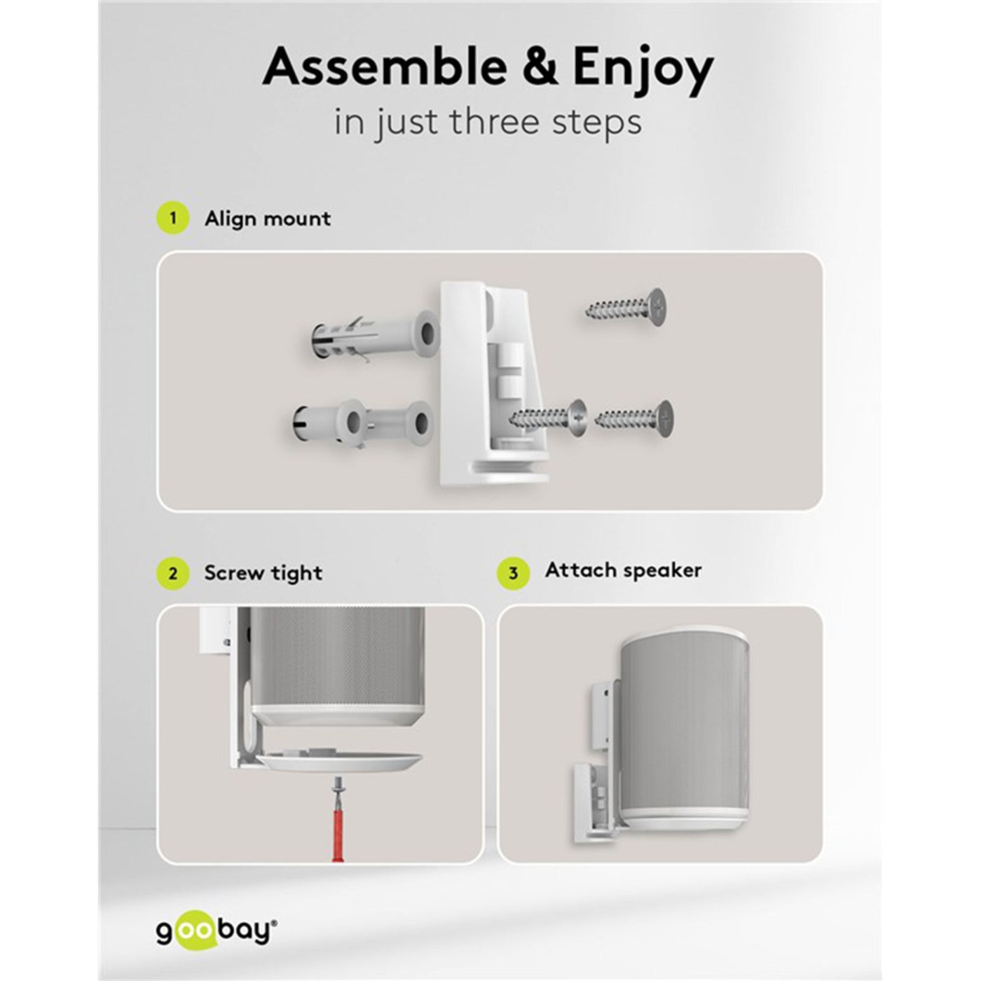 2-pack Högtalarfäste för Sonos Era 100 Vit