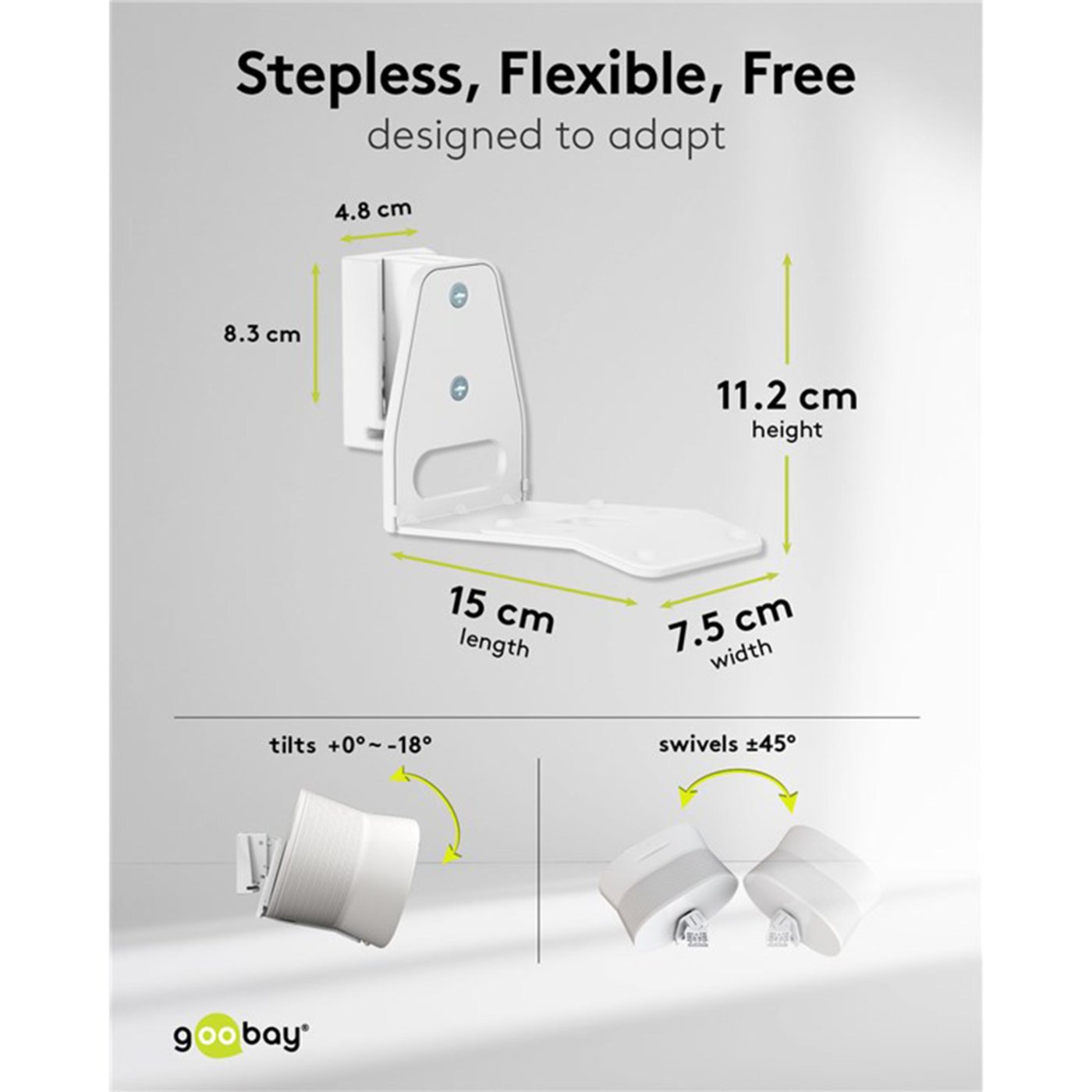 2-pack Högtalarfäste för Sonos Era 300 Vit