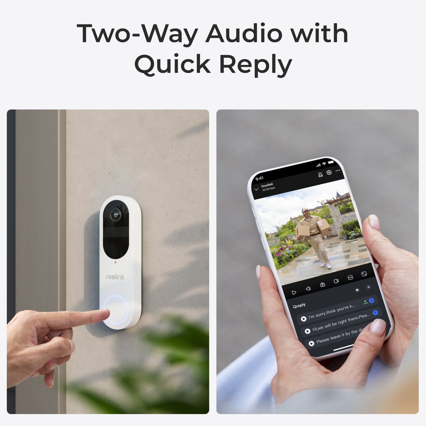 Reolink Smart Video Doorbell med Home Hub
