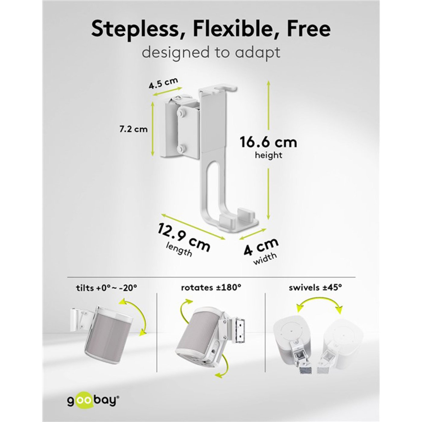 Høyttalerfeste for Sonos One og One SL Hvit