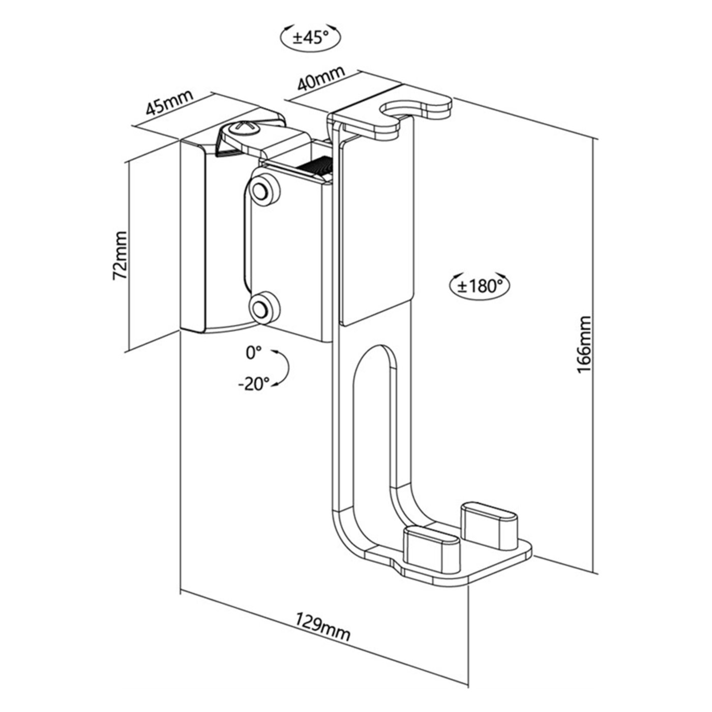 Høyttalerfeste for Sonos One og One SL Hvit