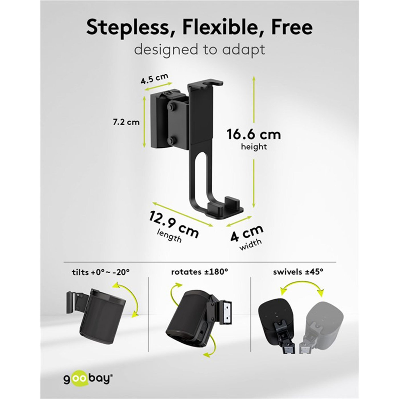 Høyttalerfeste for Sonos One og One SL Svart