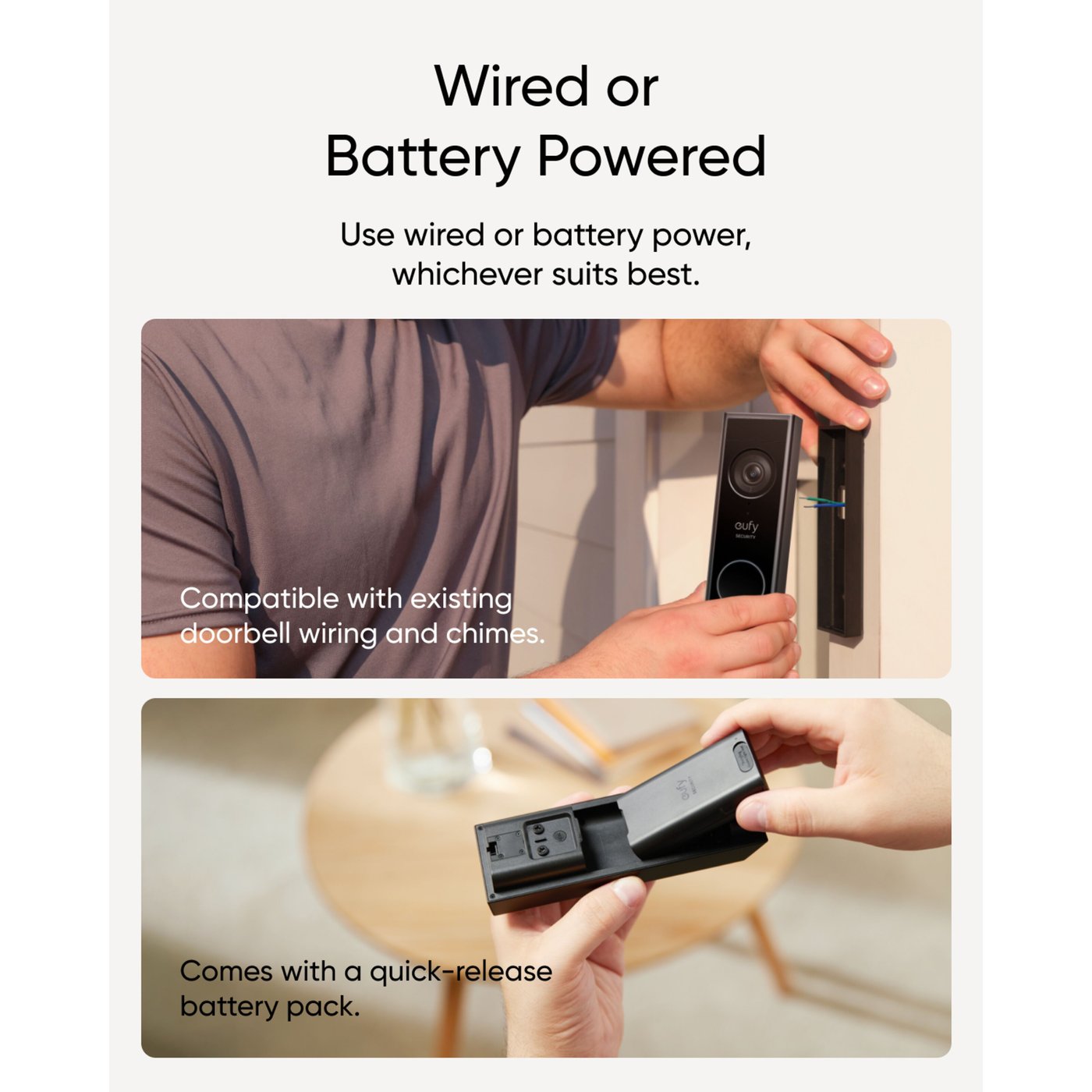 Eufy Video Doorbell 2K dubbla kameror