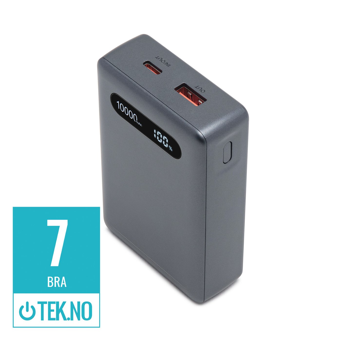 Linocell Powerbank 10000 mAh med 20W lading Grå