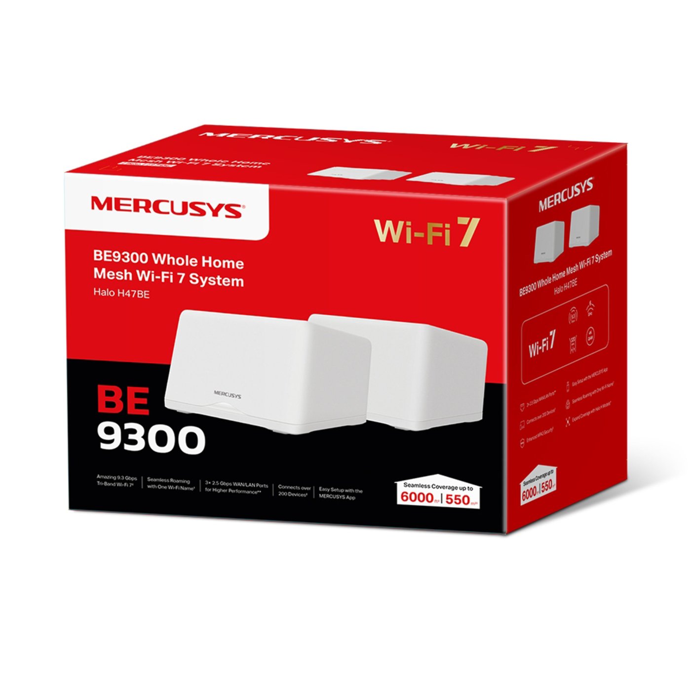 Mercusys Halo H47BE Mesh Wifi 7-system 2-pack