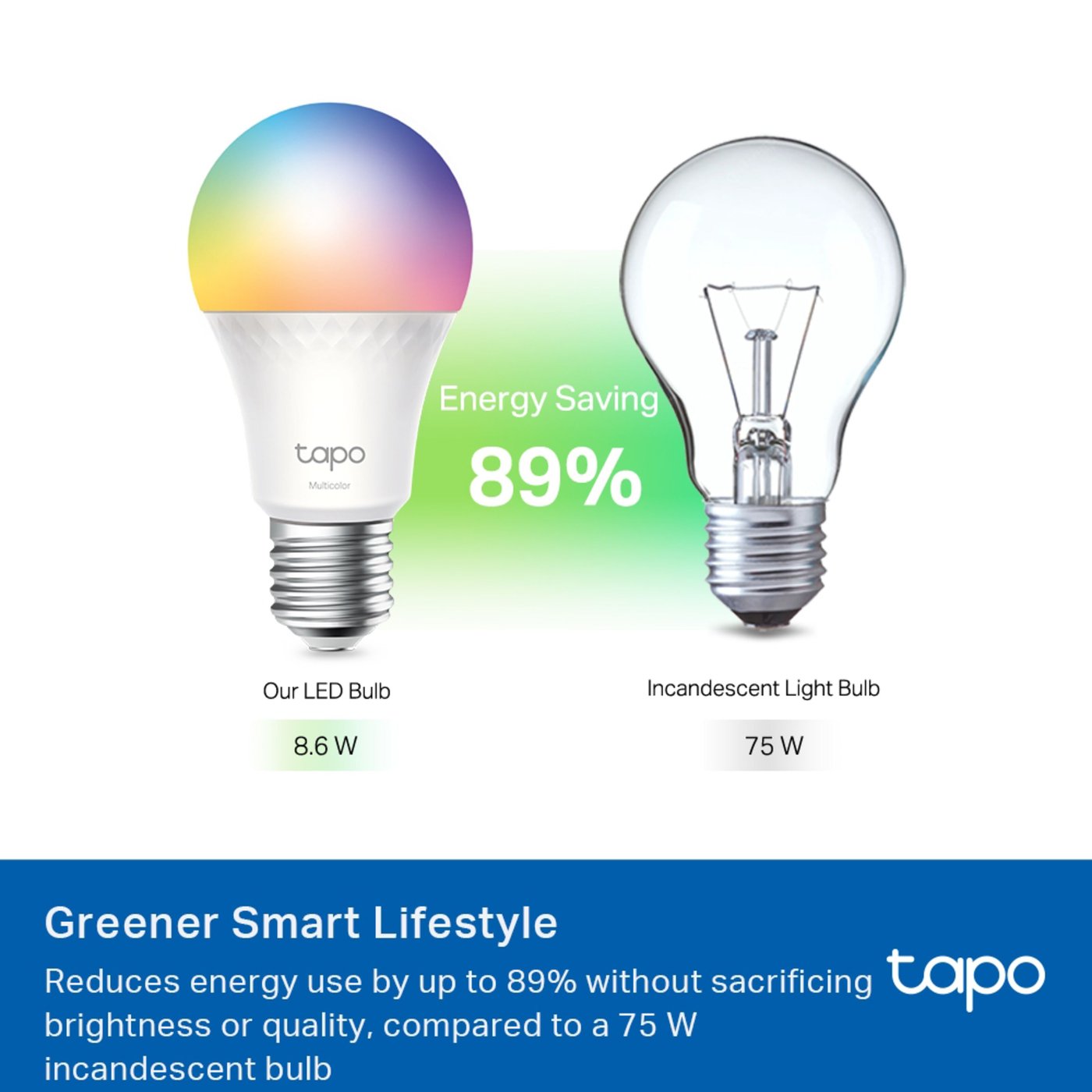 TP-link Tapo Smart RGB LED-pære 1100 lumen E27