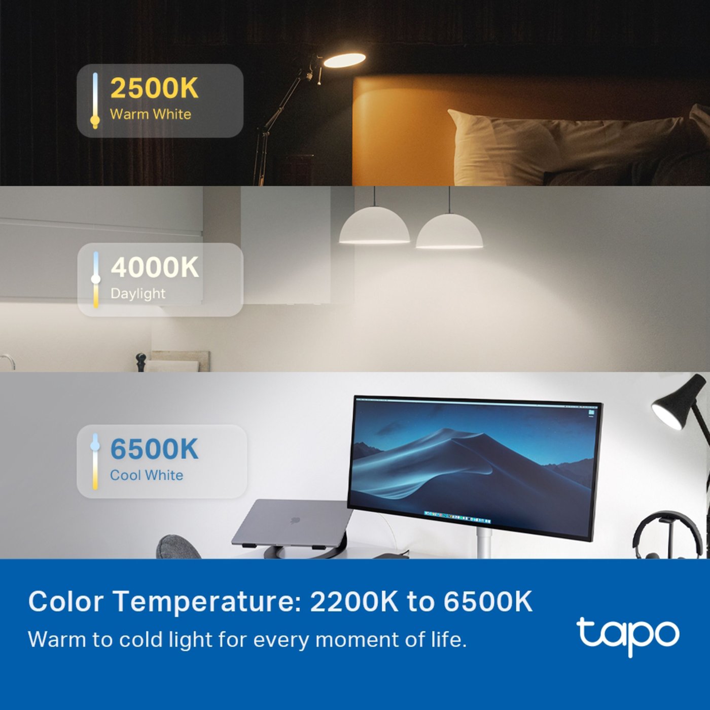 TP-link Tapo Smart RGB LED-pære 1100 lumen E27