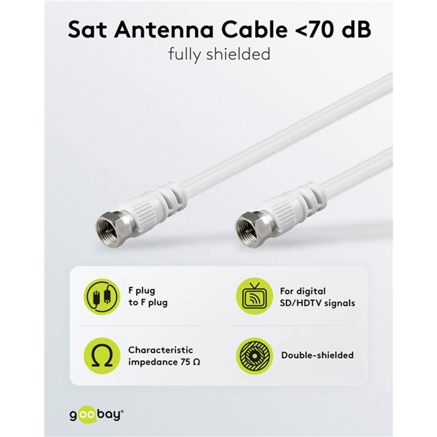 F-kabel Vit 1,5 m