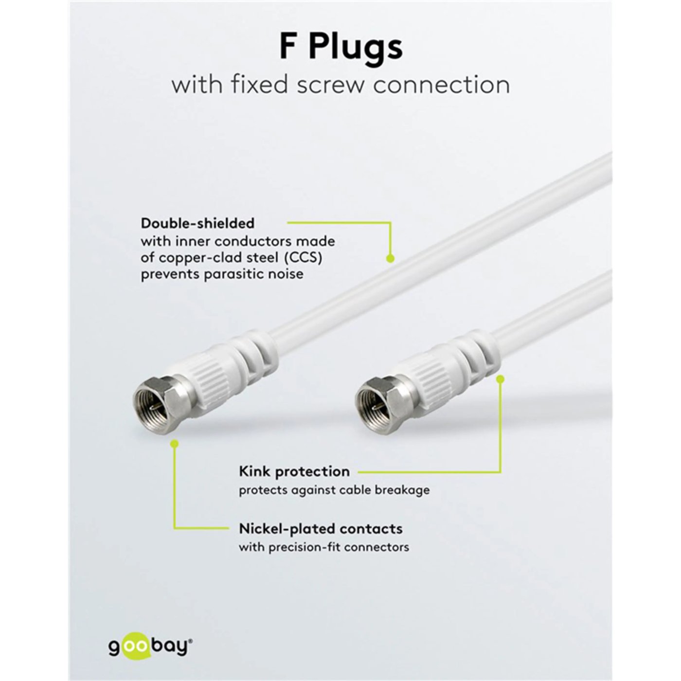 F-kabel Vit 1,5 m