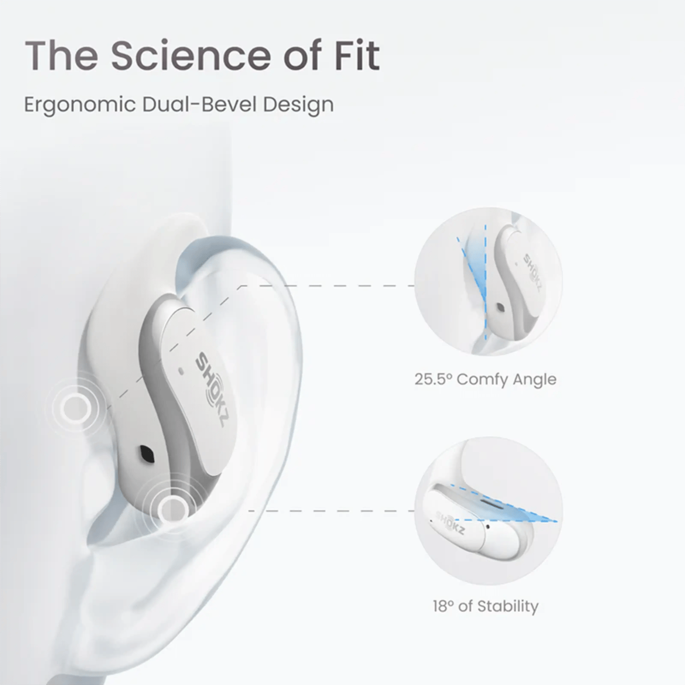 Shokz OpenFit Air Trådlösa hörlurar Vit