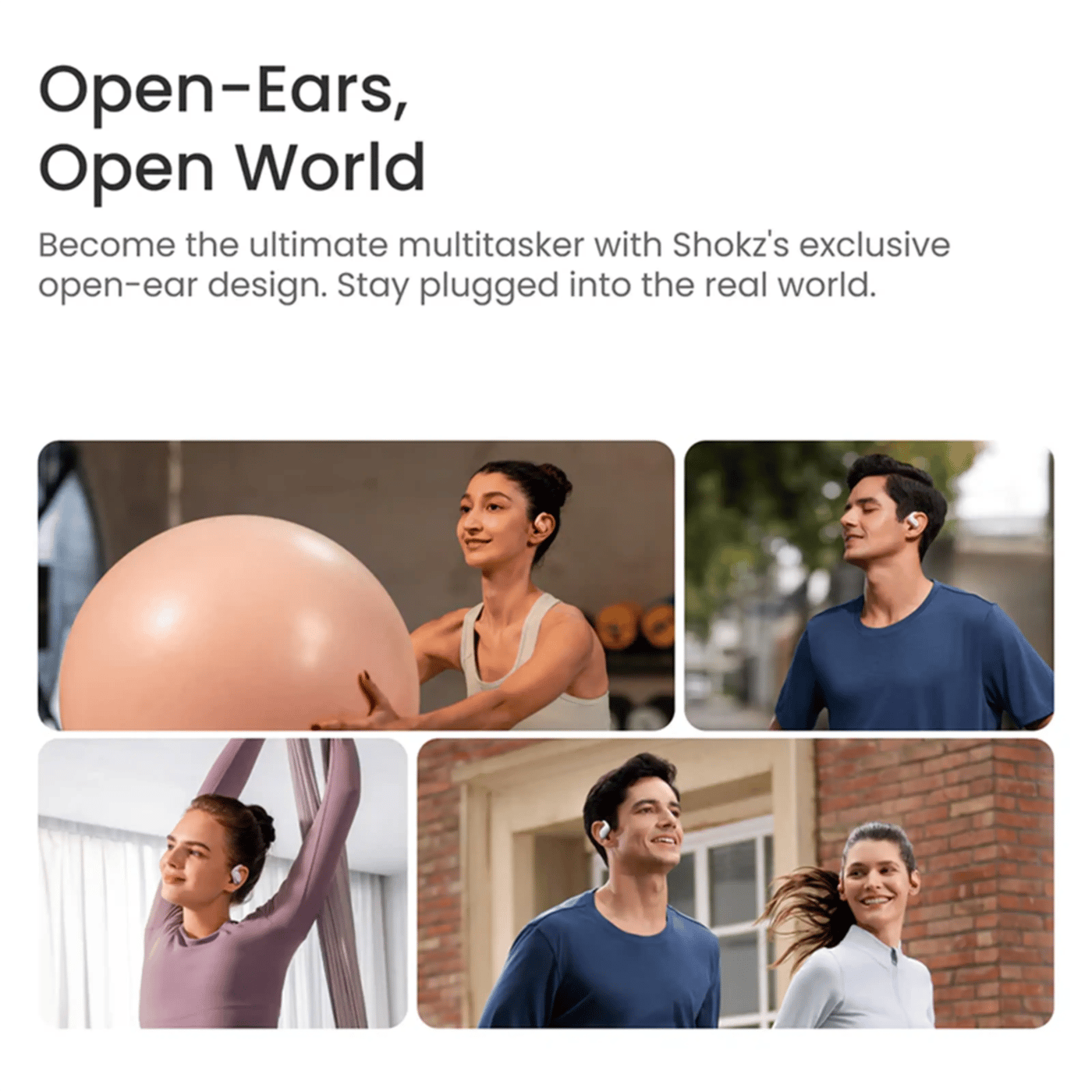 Shokz OpenFit Air Trådlösa hörlurar Vit