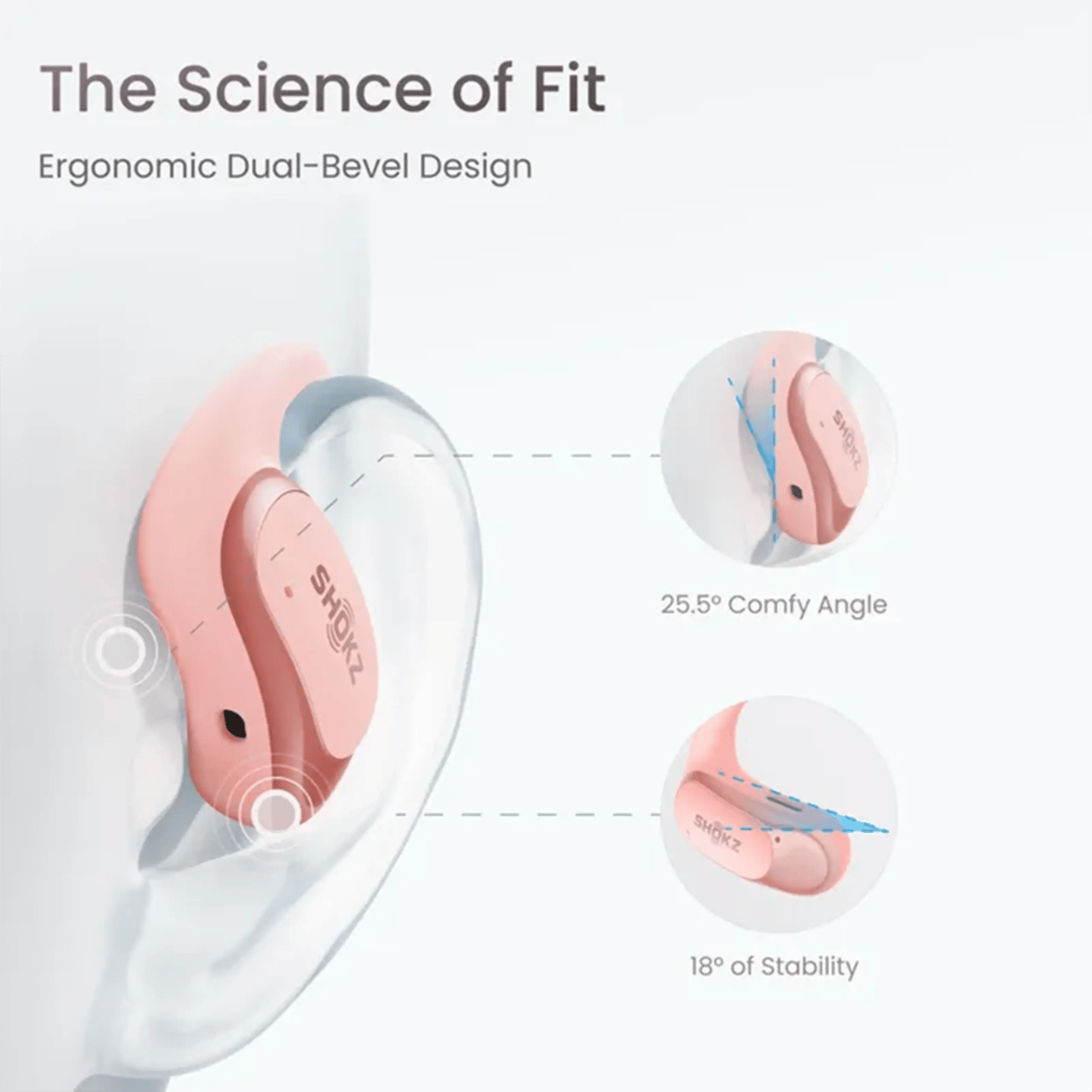 Shokz OpenFit Air Trådløse hodetelefoner Rosa