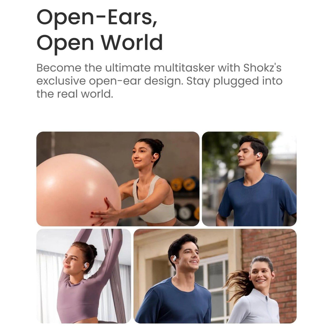 Shokz OpenFit Air Trådløse hodetelefoner Rosa