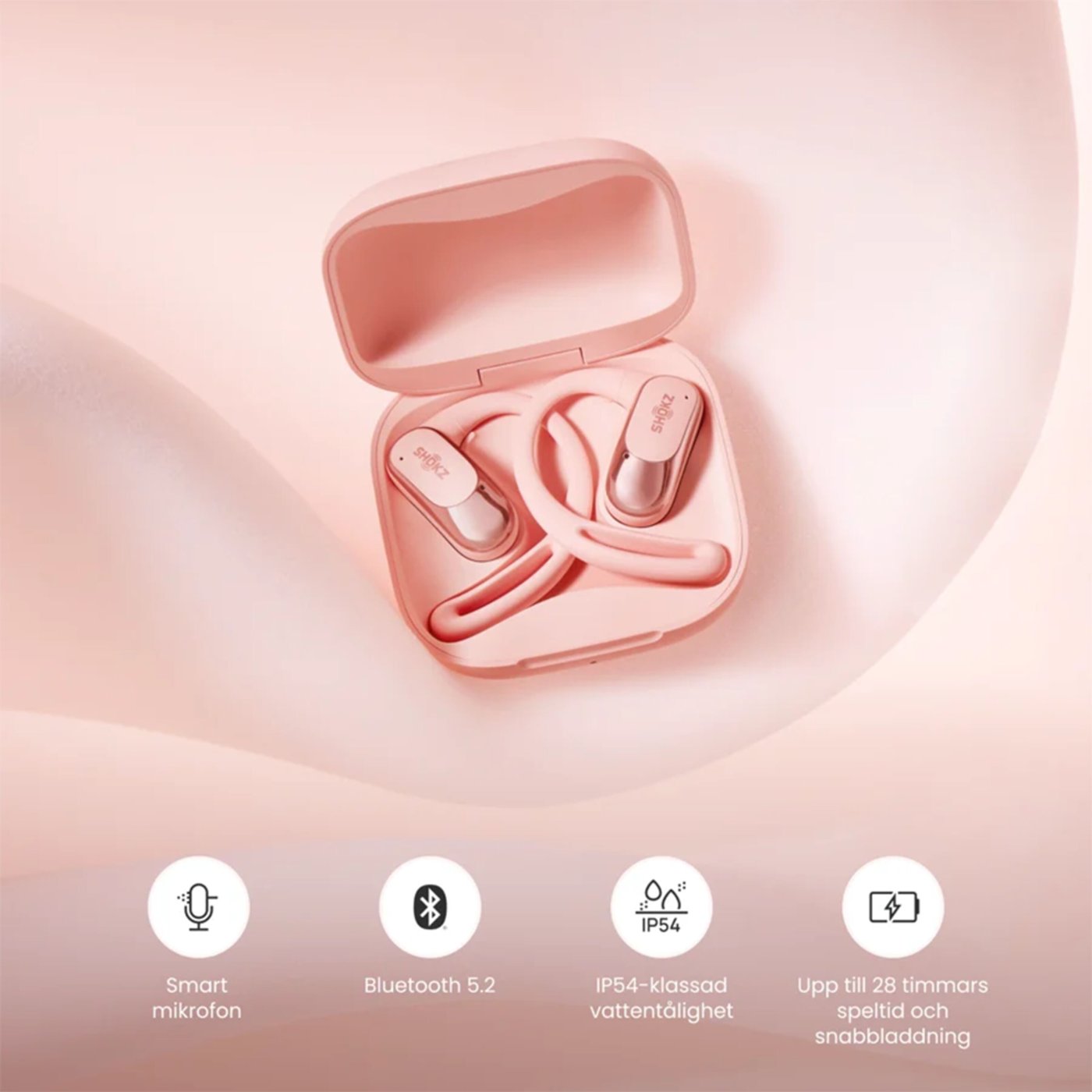 Shokz OpenFit Air Trådlösa hörlurar Rosa