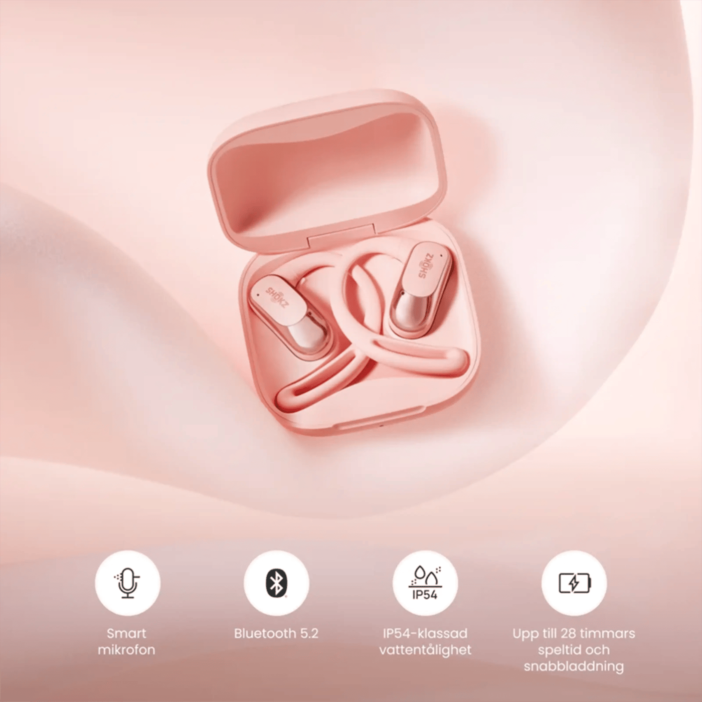 Shokz OpenFit Air Trådlösa hörlurar Rosa