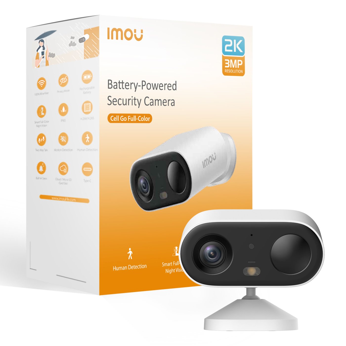 Imou Cell Go Full Color 3 MP Trådlös övervakningskamera