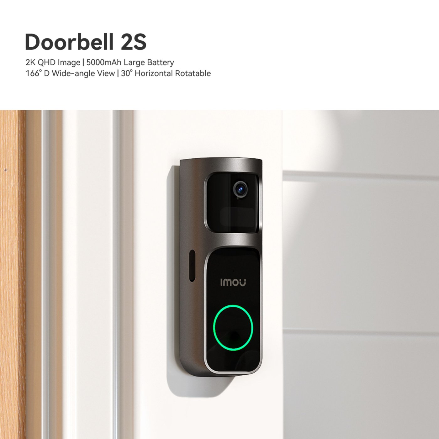 Imou Doorbell 2S 2K Trådlös videodörrklocka med ringklocka