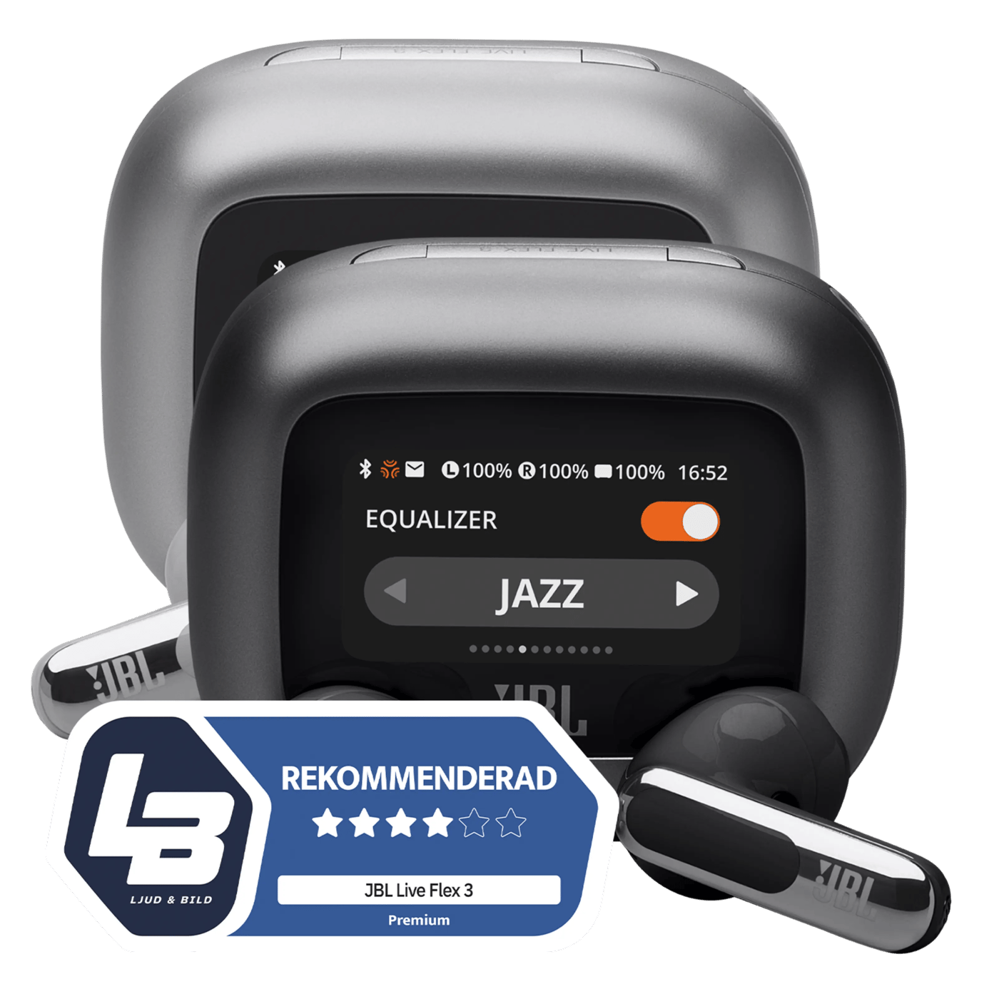 JBL Live Flex 3 Trådlösa hörlurar Silverfärgad