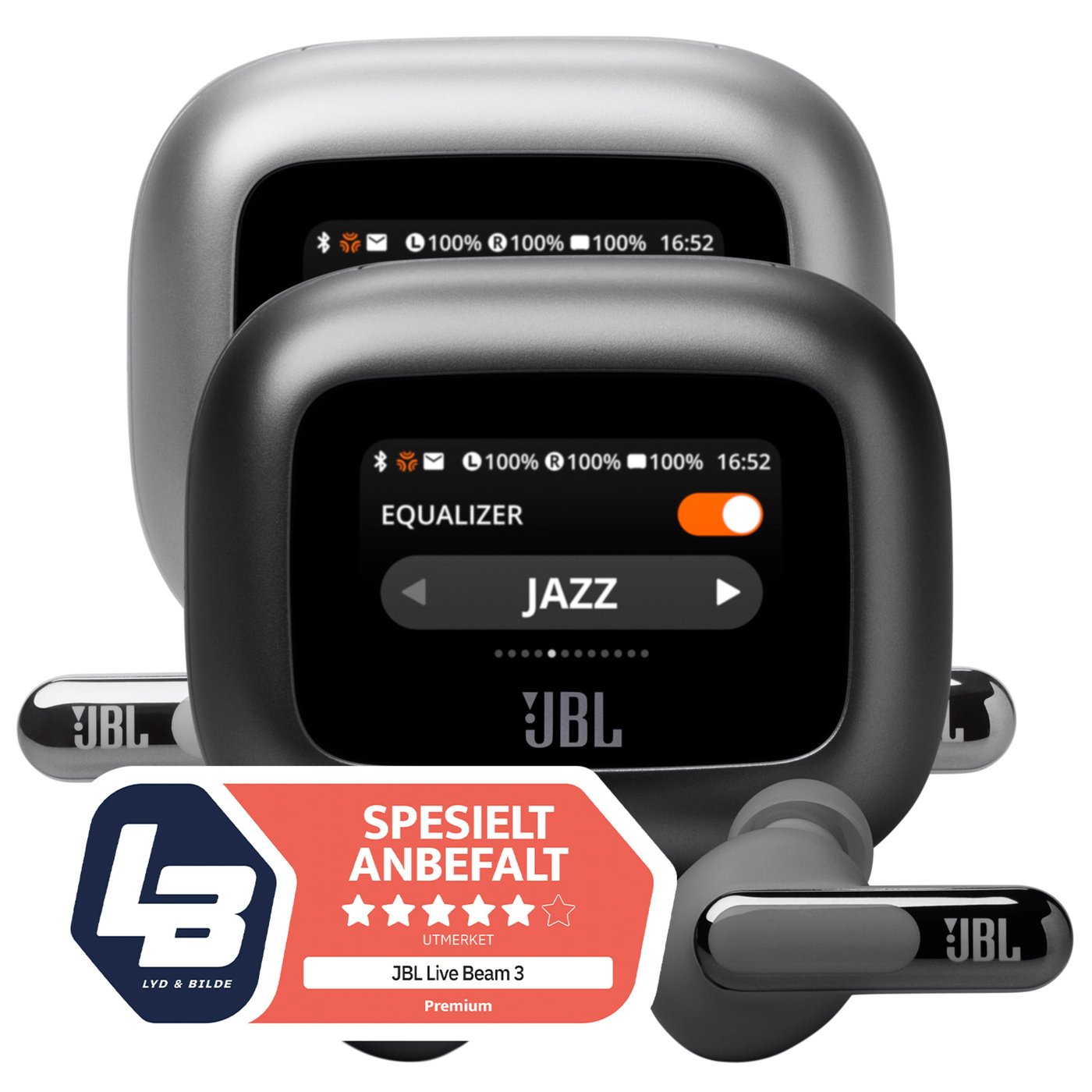 JBL Live Beam 3 Trådløse hodetelefoner Svart