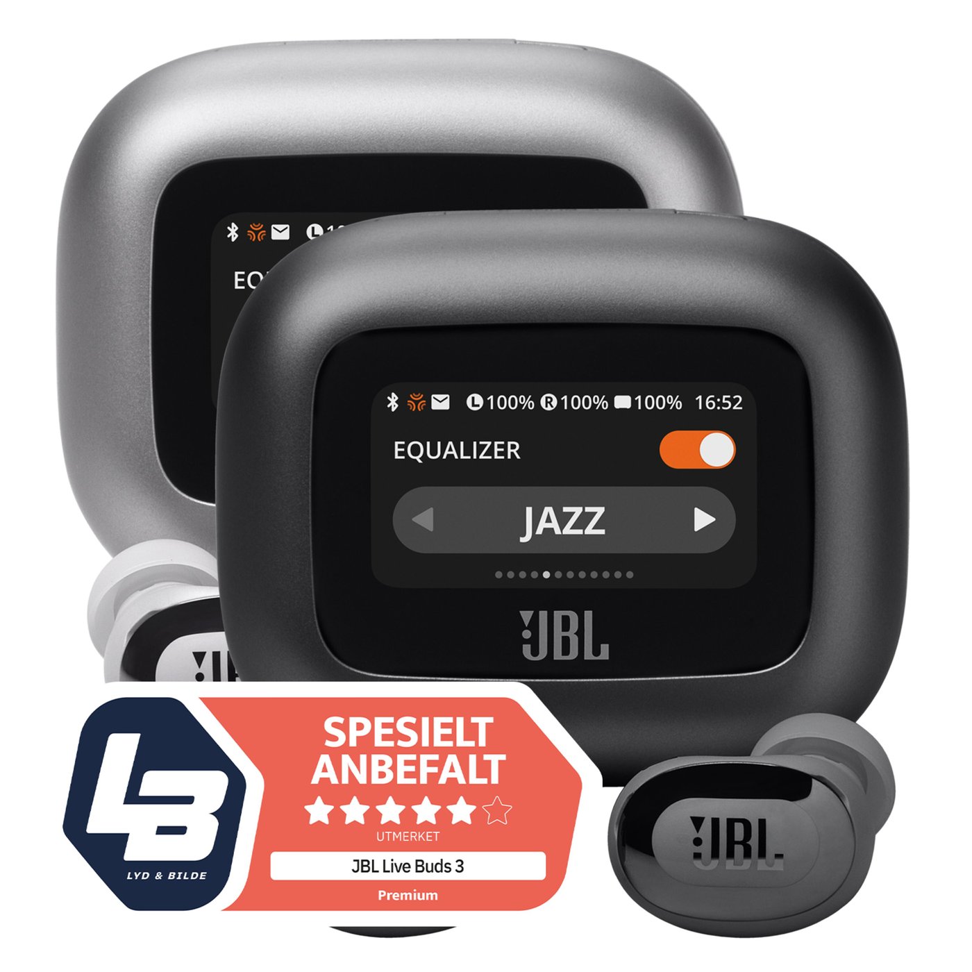 JBL Live Buds 3 Trådløse hodetelefoner Sølvfarget