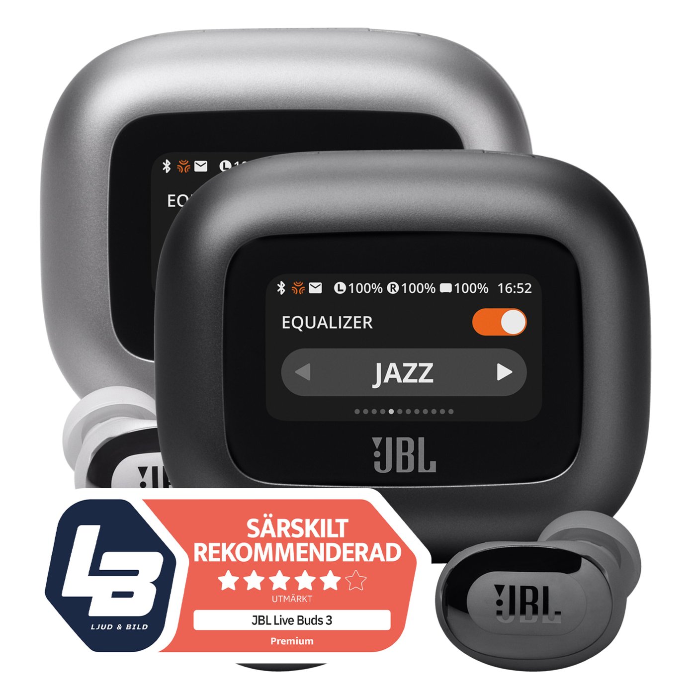 JBL Live Buds 3 Trådlösa hörlurar Silverfärgad