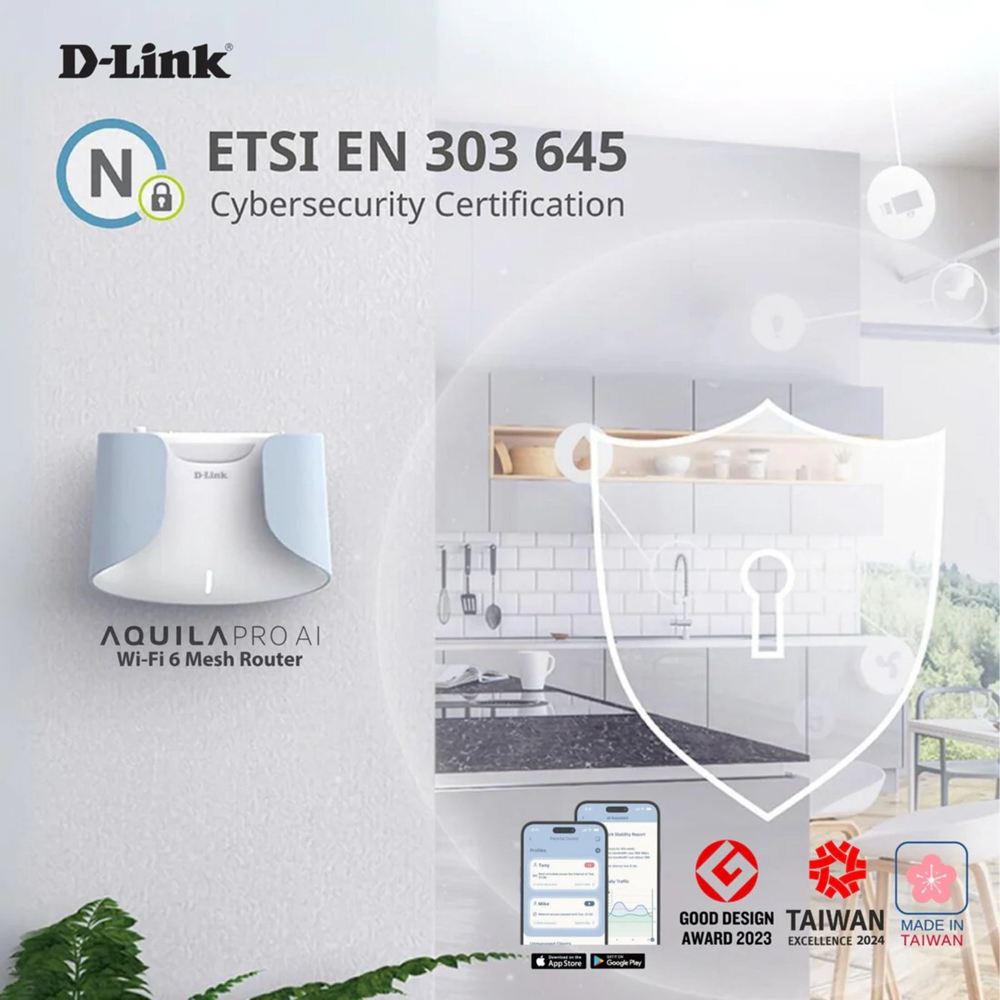 D-Link Aquila Pro AI AX6000 Wifi 6 Smart Mesh-router