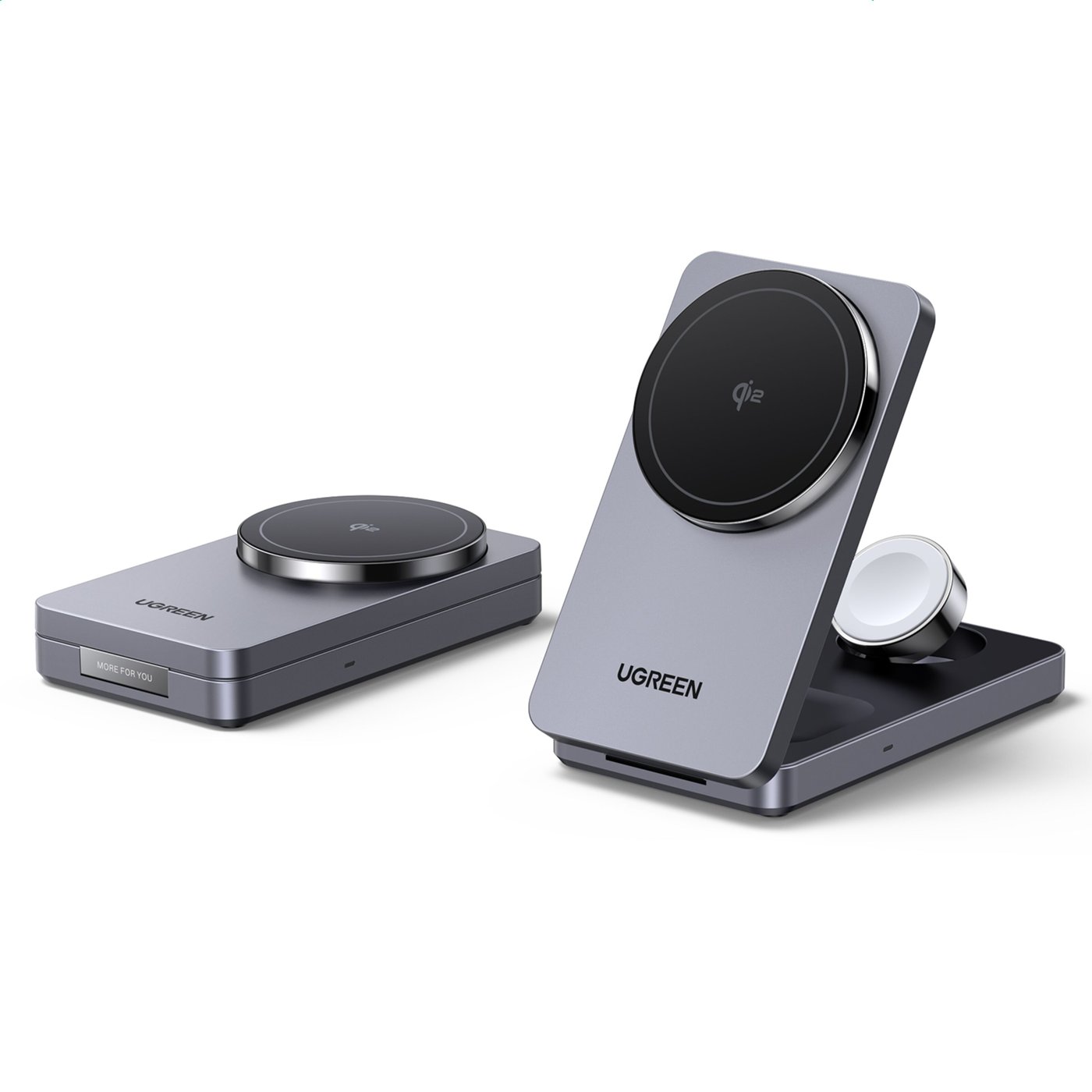 Ugreen 3-i-1 Laddställ med QI2 15 W