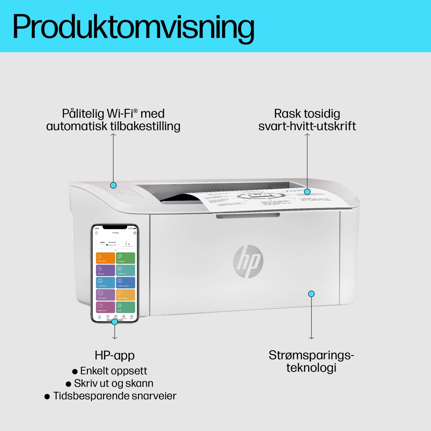 HP LaserJet M110w Laserskriver