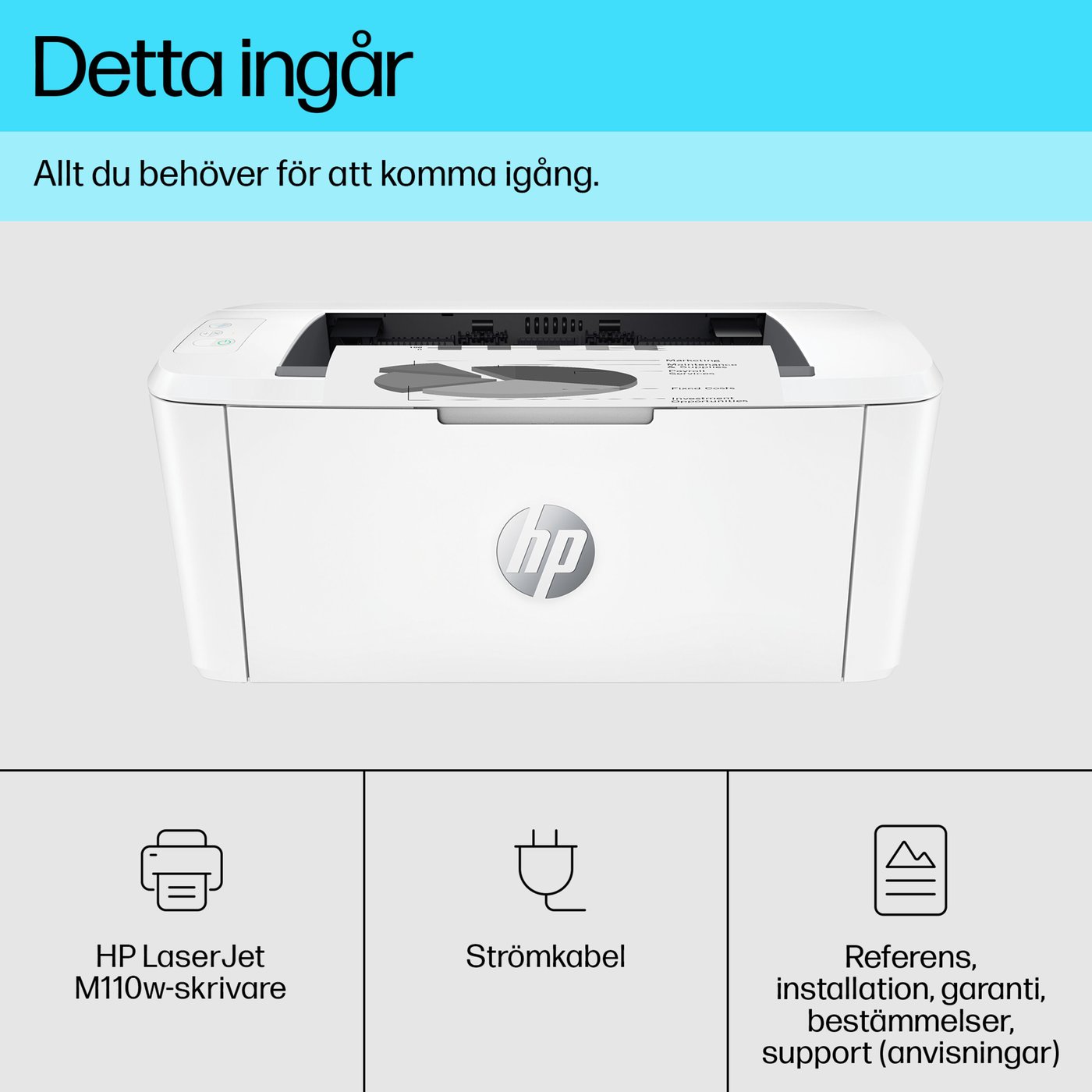HP LaserJet M110w Laserskrivare